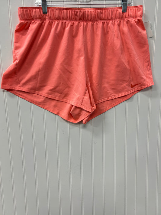 Athletic Shorts By Nike Apparel In Peach, Size:1X