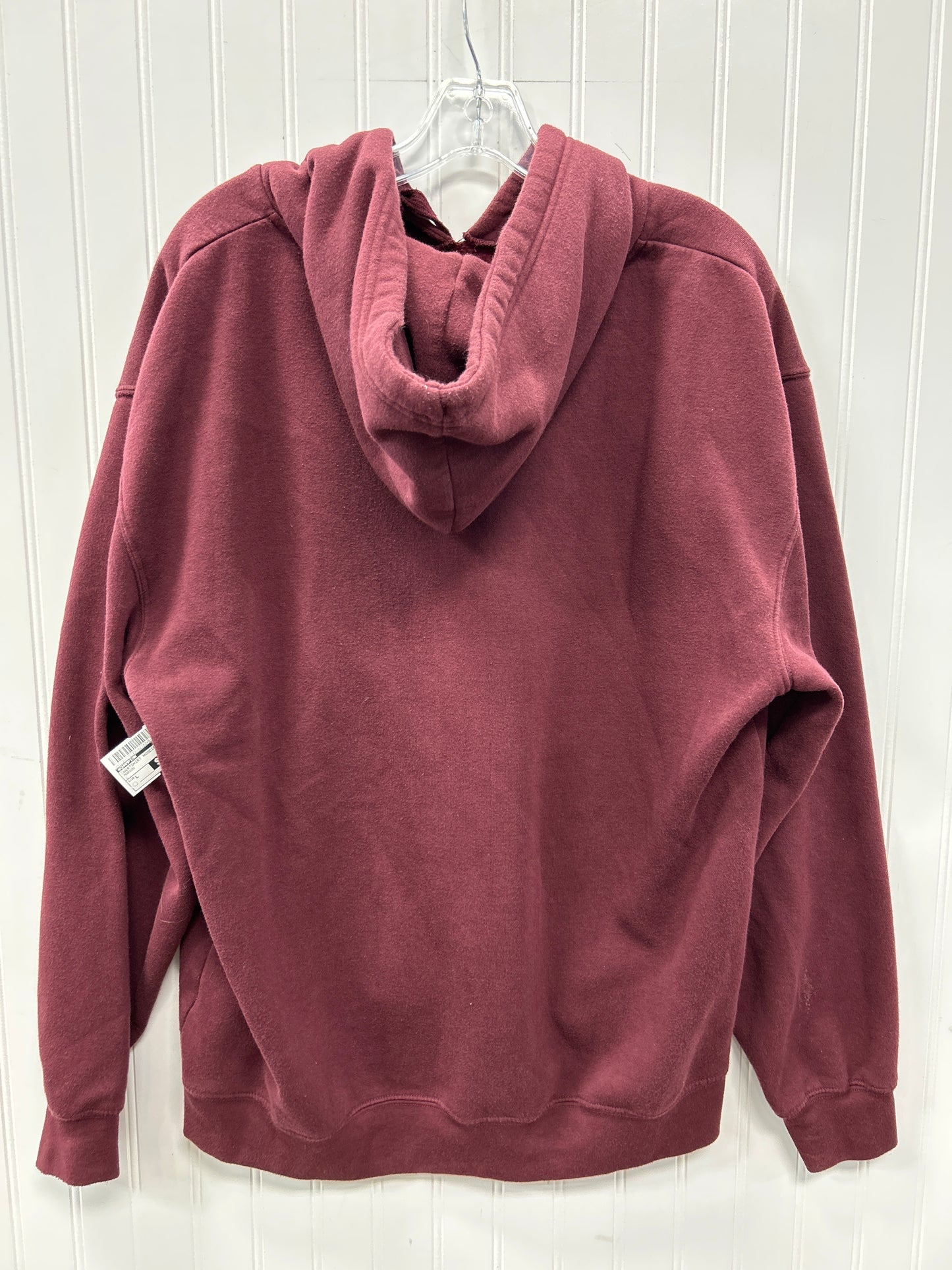 Sweatshirt Hoodie By Champion In Maroon, Size:L
