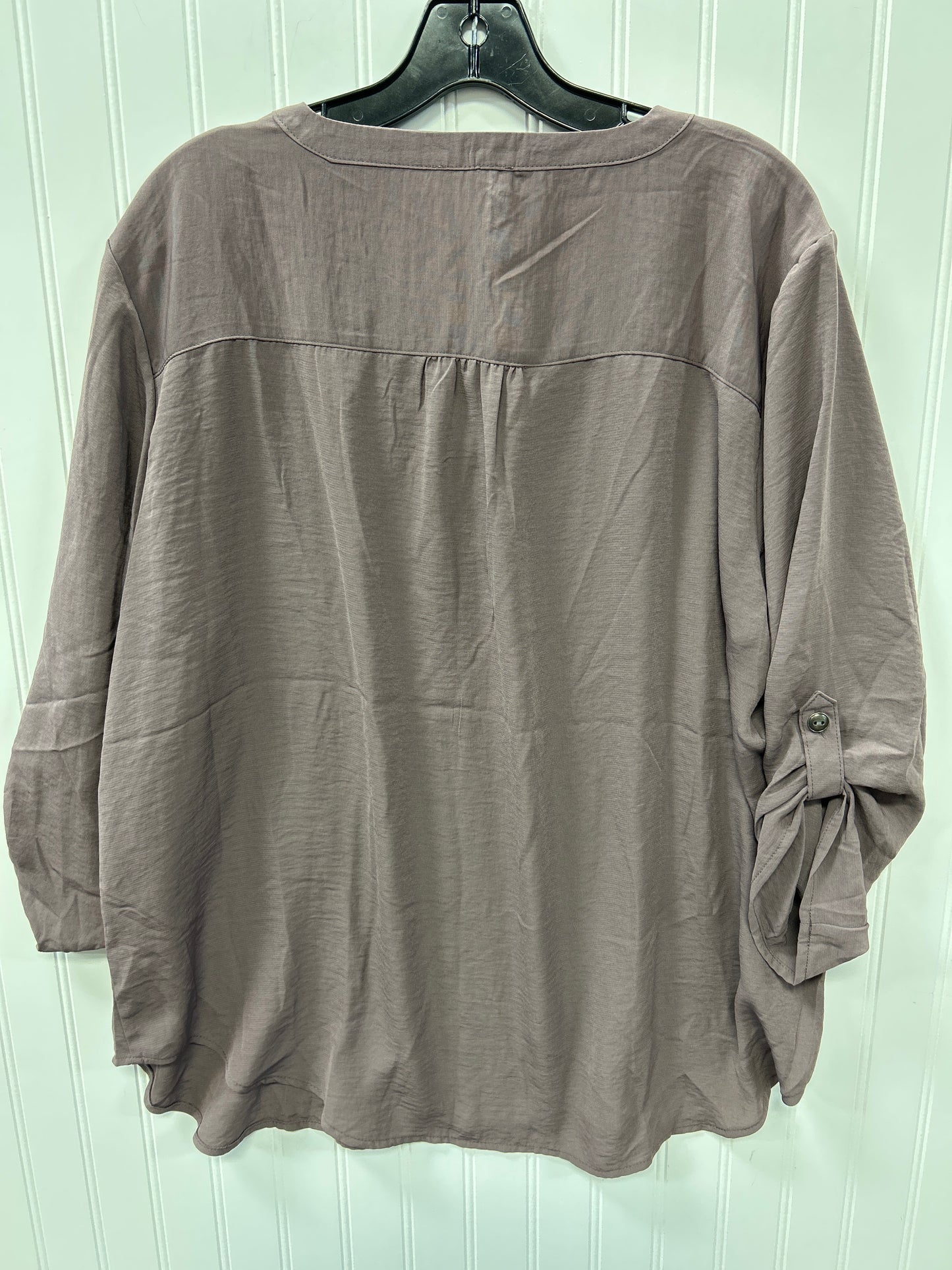 Blouse Ls By Maurices In Purple, Size:Xxl