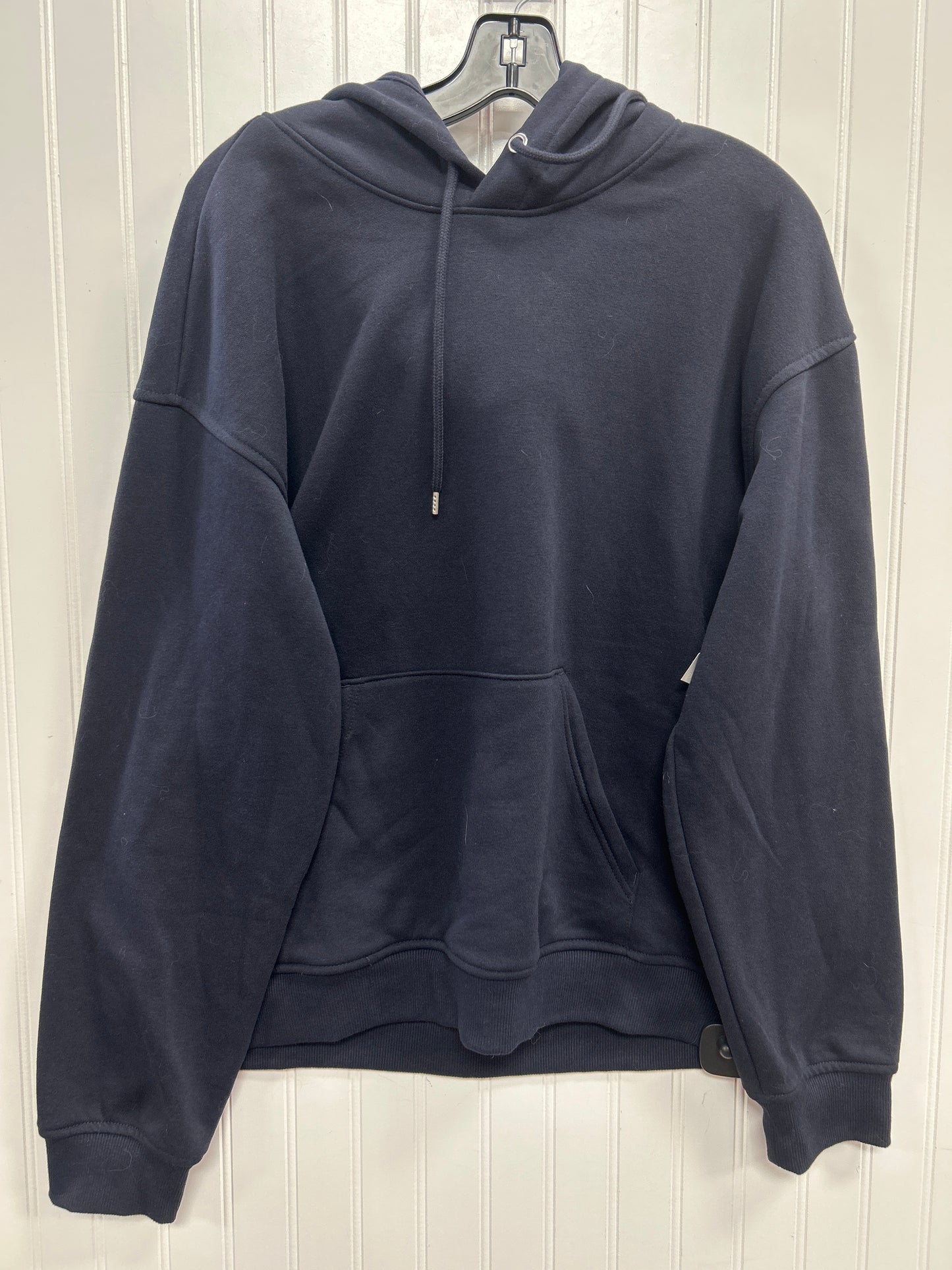 Sweatshirt Hoodie By H&M In Navy, Size:L