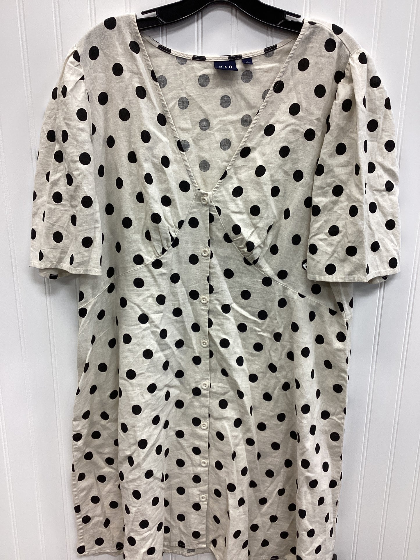 Dress Casual Midi By Gap In Cream, Size:Xl