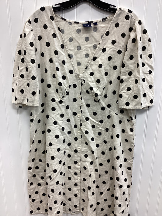 Dress Casual Midi By Gap In Cream, Size:Xl