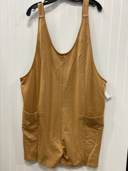 Romper By Oddi In Tan, Size:1X