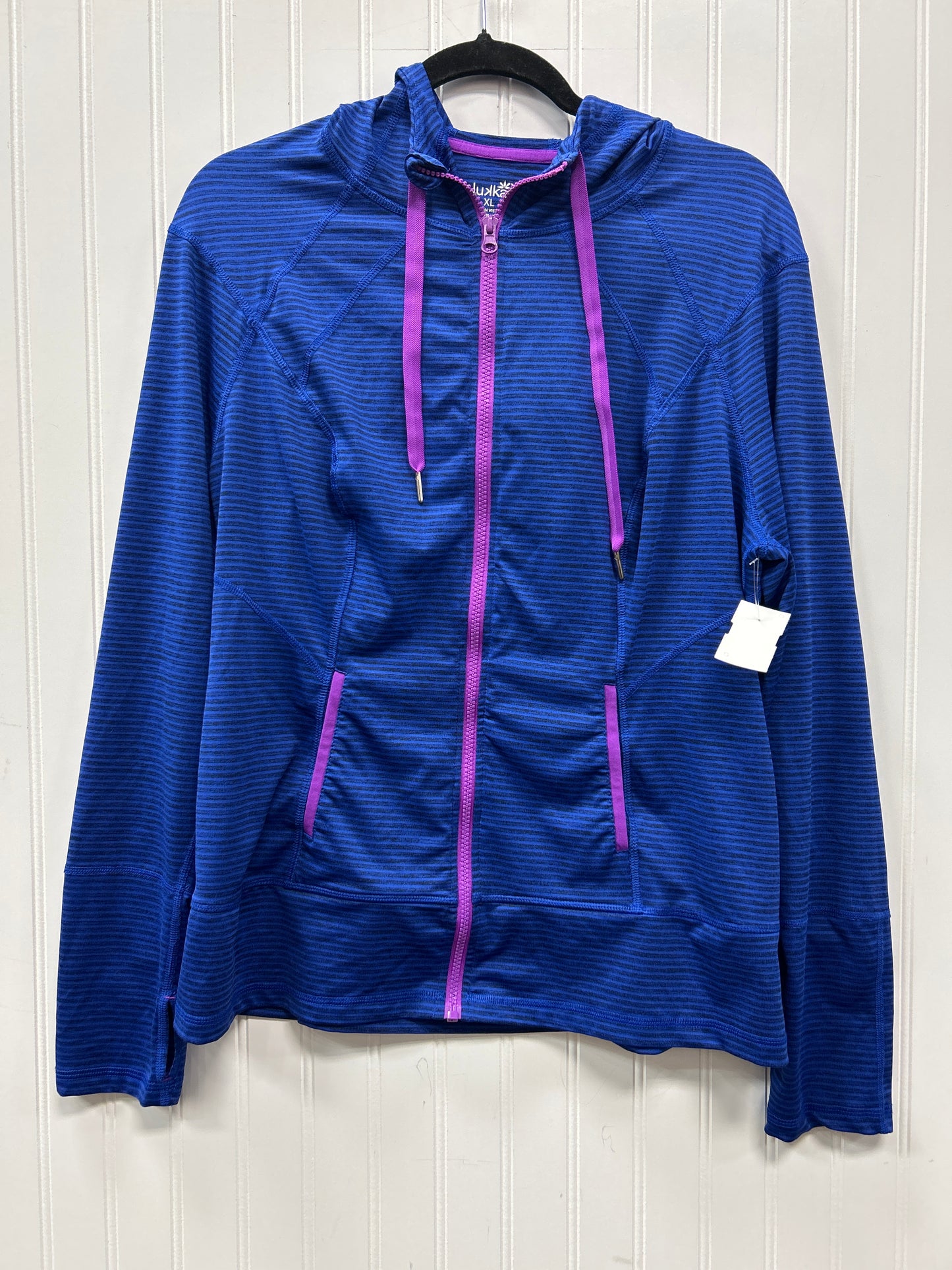 Athletic Jacket By Lukka In Blue, Size:Xl