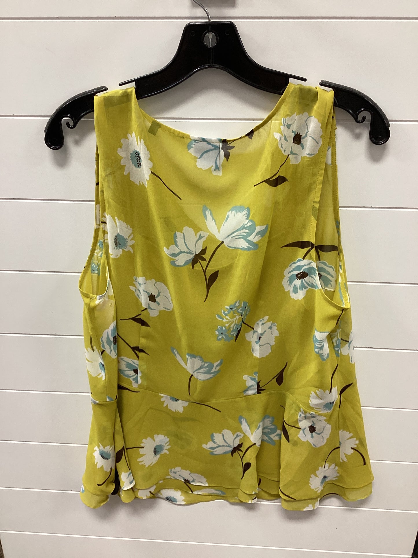 Top Sleeveless By Cabi In Yellow, Size:L