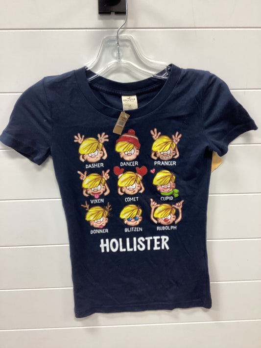 Top Ss By Hollister In Navy, Size:Xs