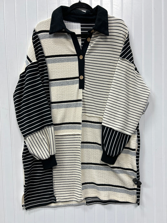 Dress Sweater By Clothes Mentor In Black & Cream, Size:Xl