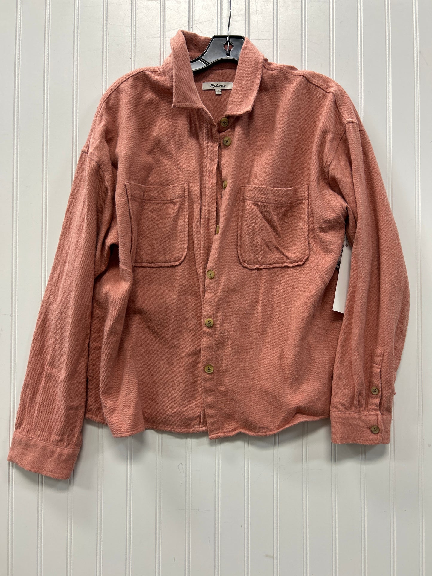 Blouse Ls By Madewell In Red, Size:L