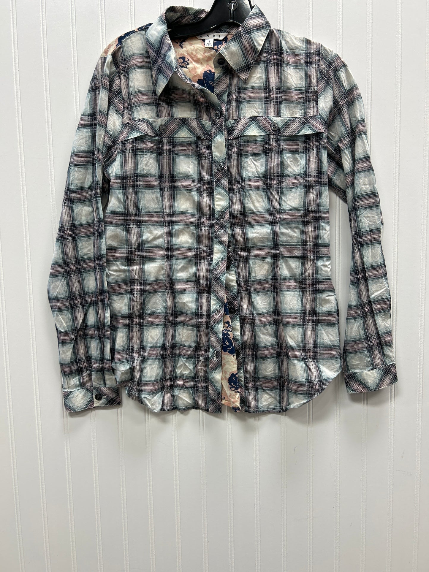 Top Ls By Cabi In Plaid Pattern, Size:S