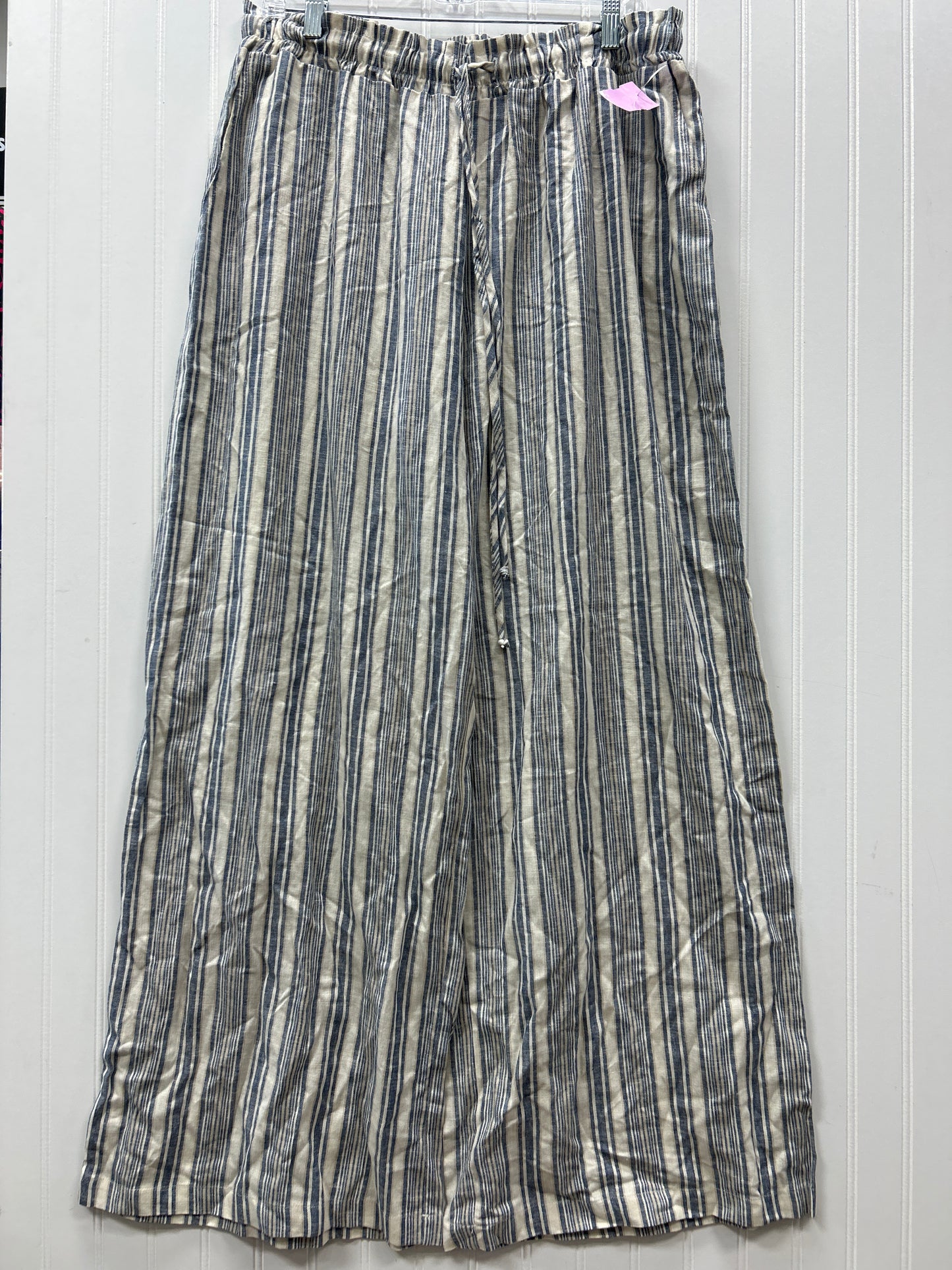 Pants Linen By Cmc In Blue & White, Size:2X