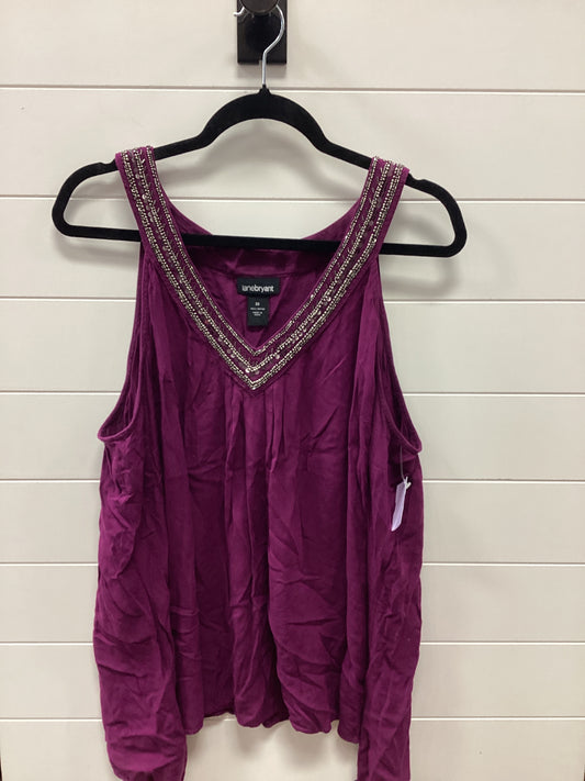 Top Sleeveless By Lane Bryant In Purple, Size:2X