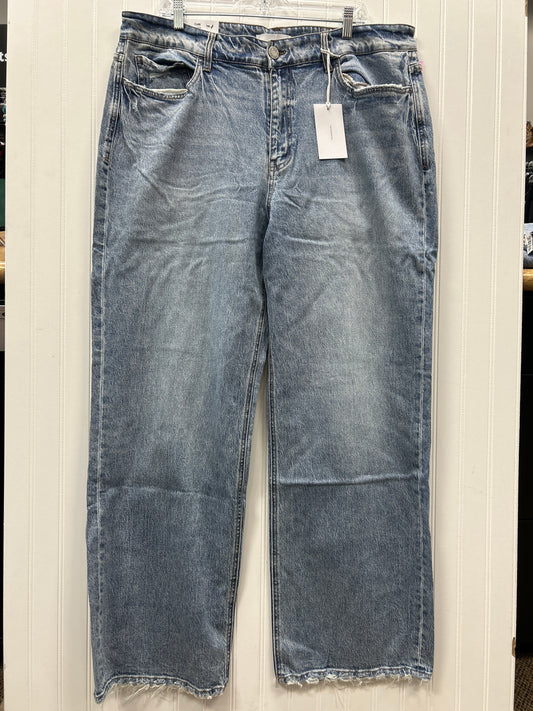Jeans Wide Leg By Vervet In Blue Denim, Size:20 NWT