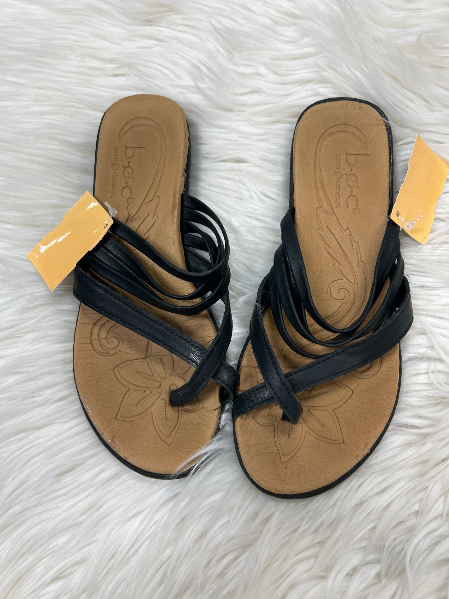 Sandals Flats By Boc In Black, Size:6