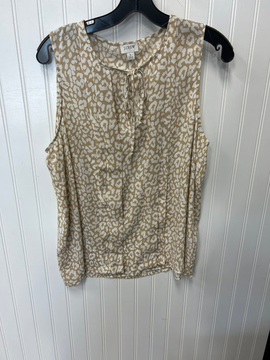 Top Sleeveless By J. Crew In Tan, Size:L