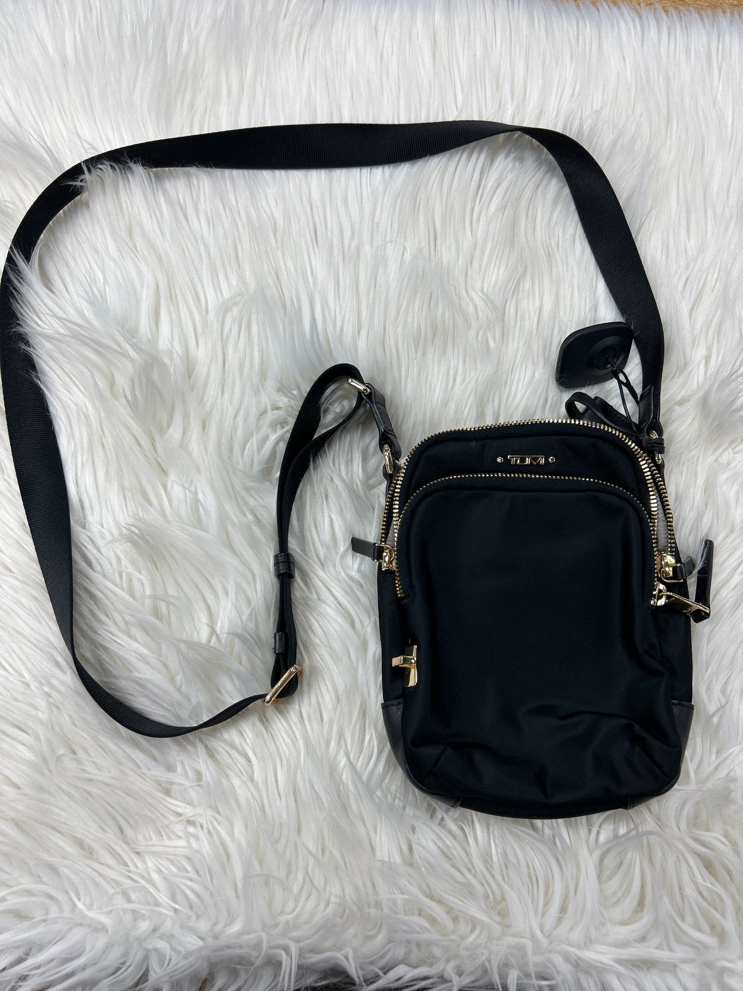 Handbag Designer By Tumi In Black, Size:Small