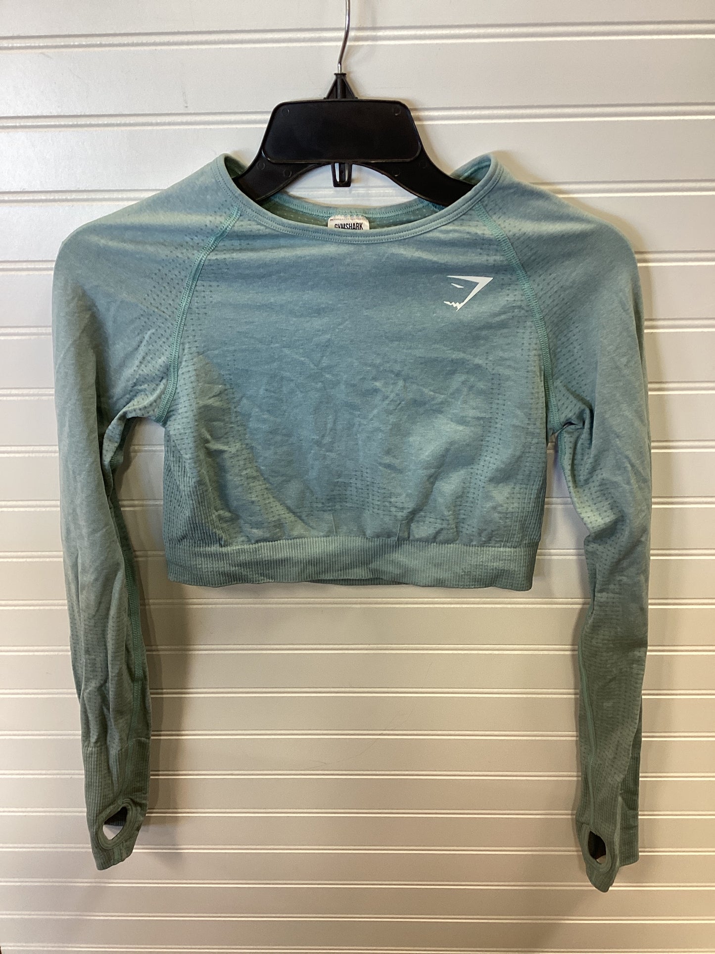 Athletic Top Ls Collar By Gym Shark In Blue, Size:M