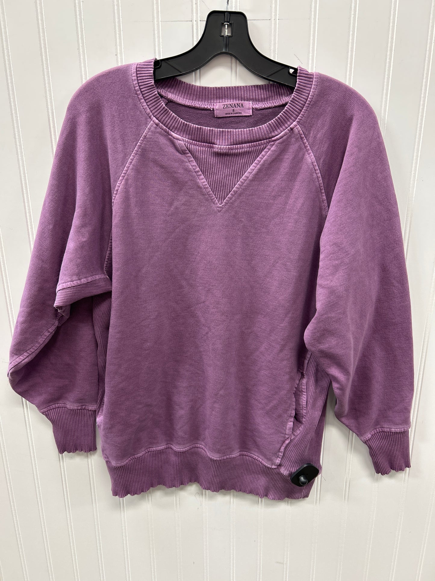 Top Ls By Zenana In Purple, Size:S