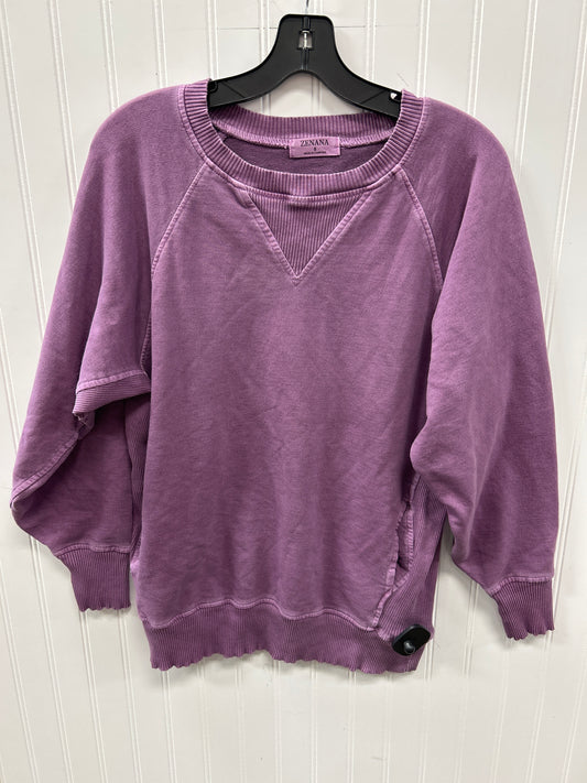 Top Ls By Zenana In Purple, Size:S
