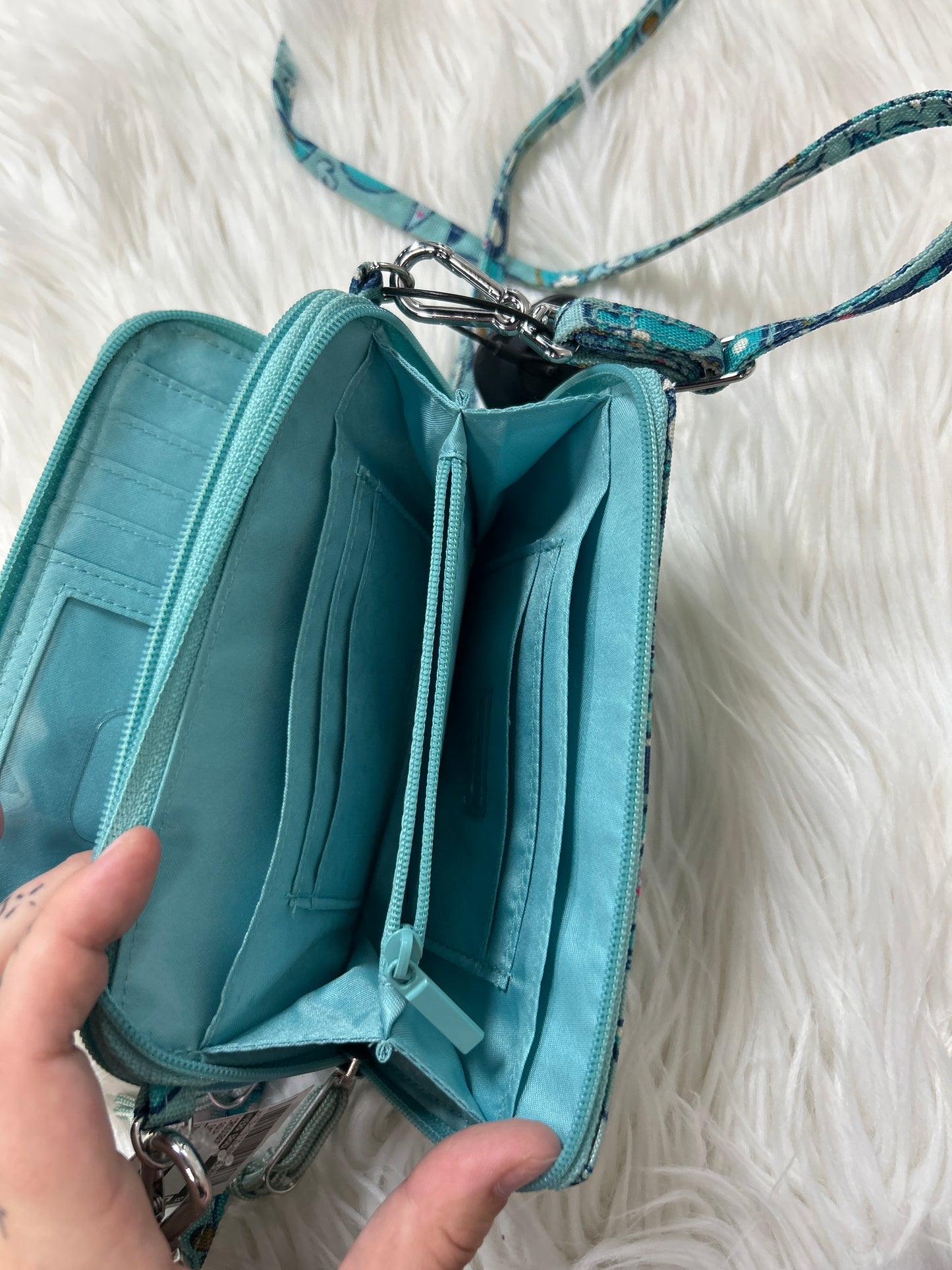 Crossbody By Vera Bradley In Aqua, Size:Small