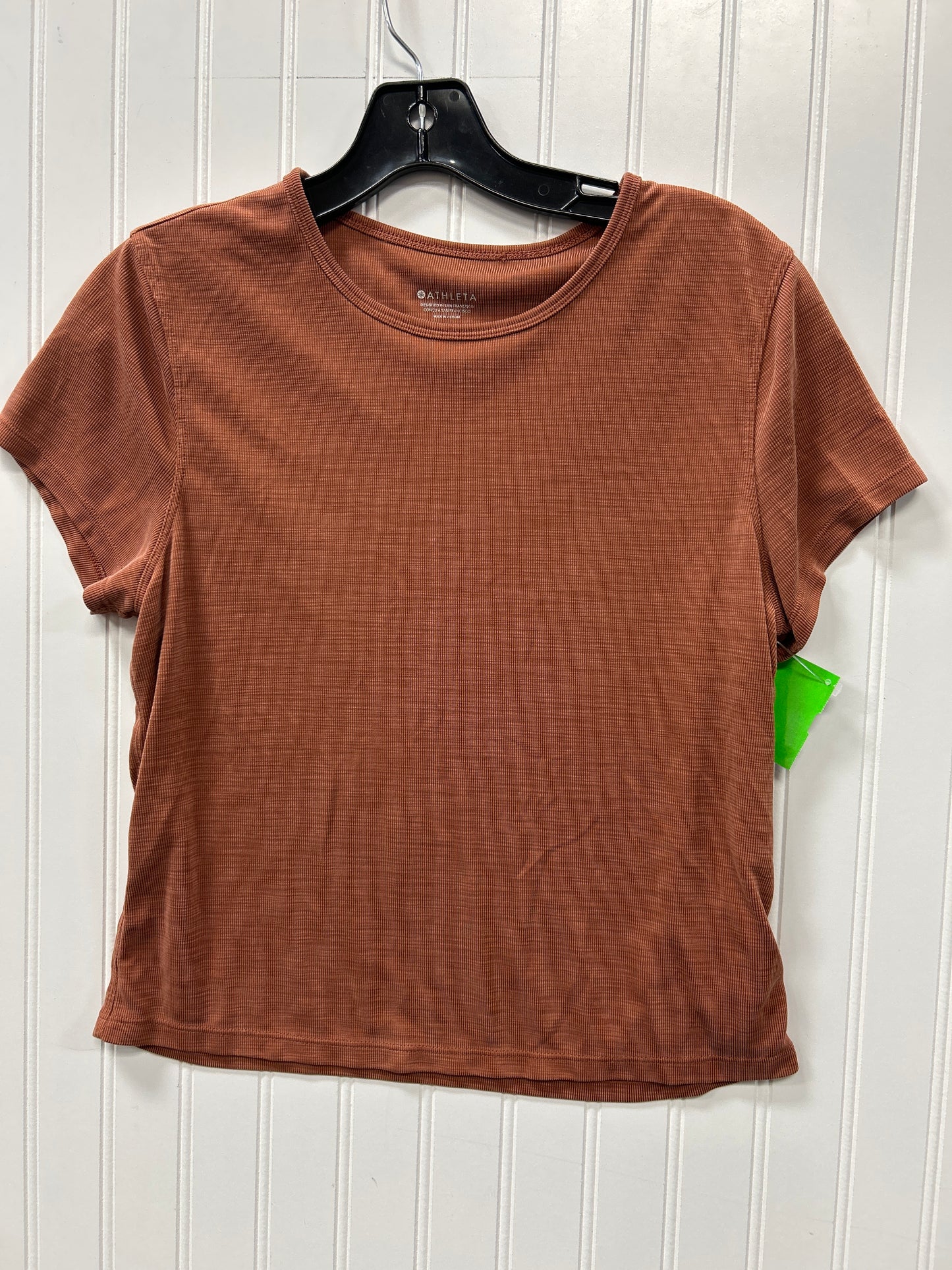 Athletic Top Ss By Athleta In Orange, Size:M