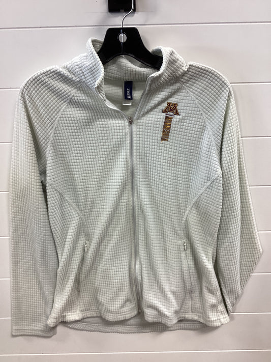 Athletic Jacket By Clothes Mentor In White, Size:S