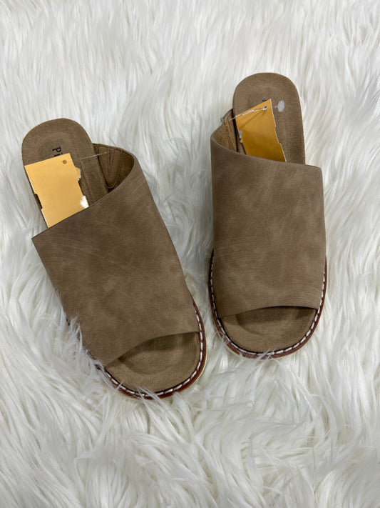 Sandals Heels Wedge By Pierre Dumas In Brown, Size:6