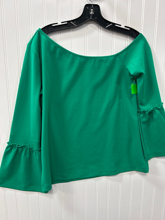 Blouse Ls By Ann Taylor In Green, Size:M