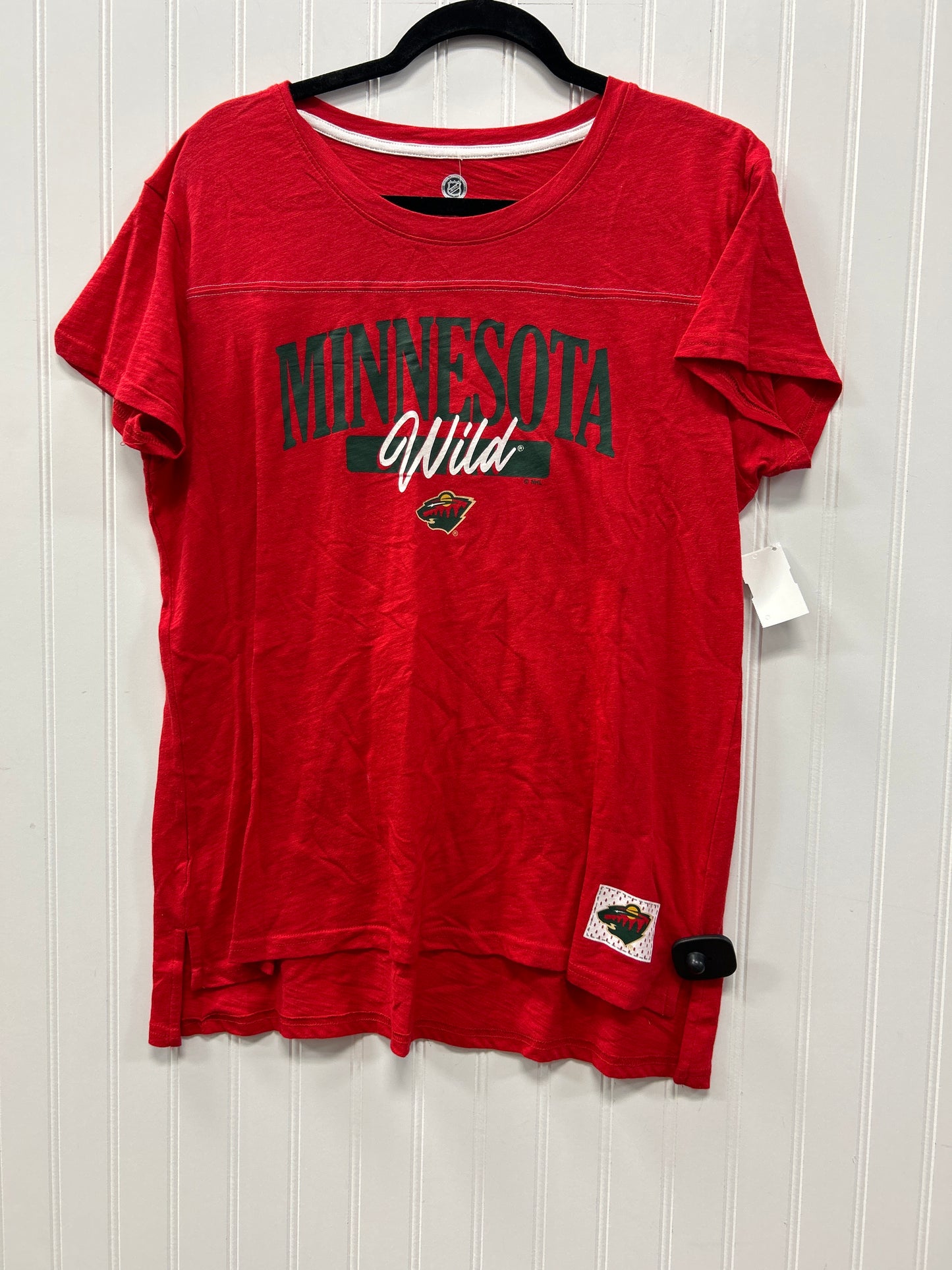 Athletic Top Ss By Nhl In Red, Size:L