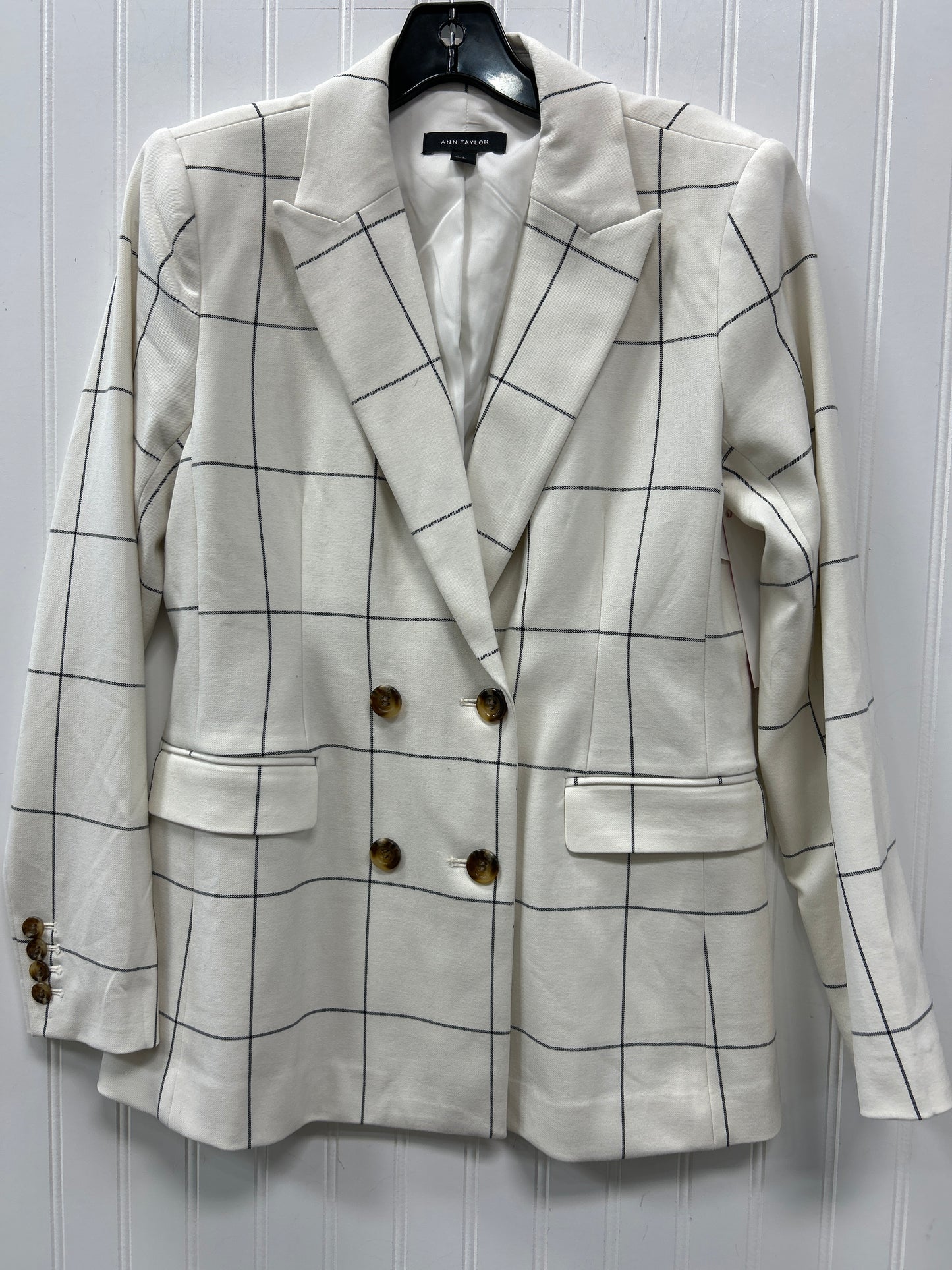 Blazer By Ann Taylor In Cream, Size:4