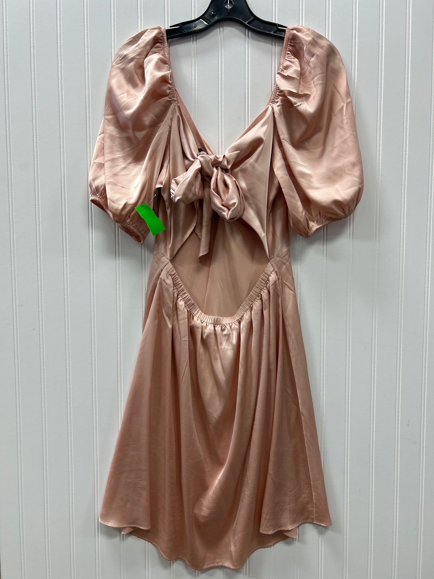 Dress Casual Midi By Express In Peach, Size:L