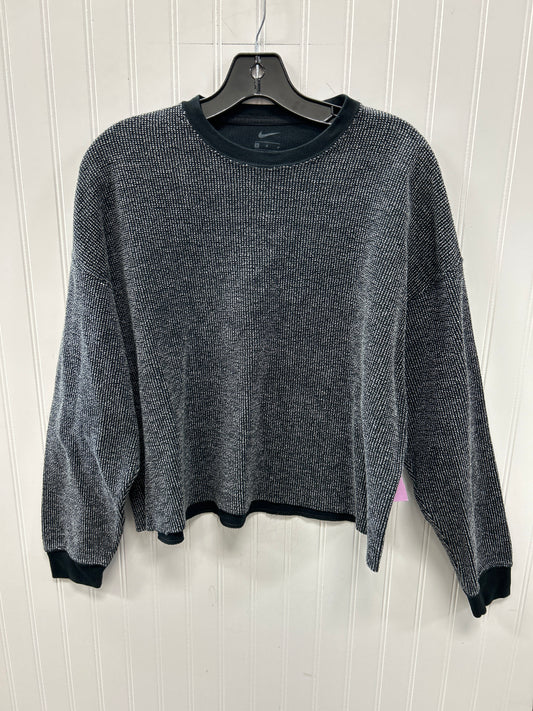 Athletic Top Ls Collar By Nike Apparel In Black, Size:M