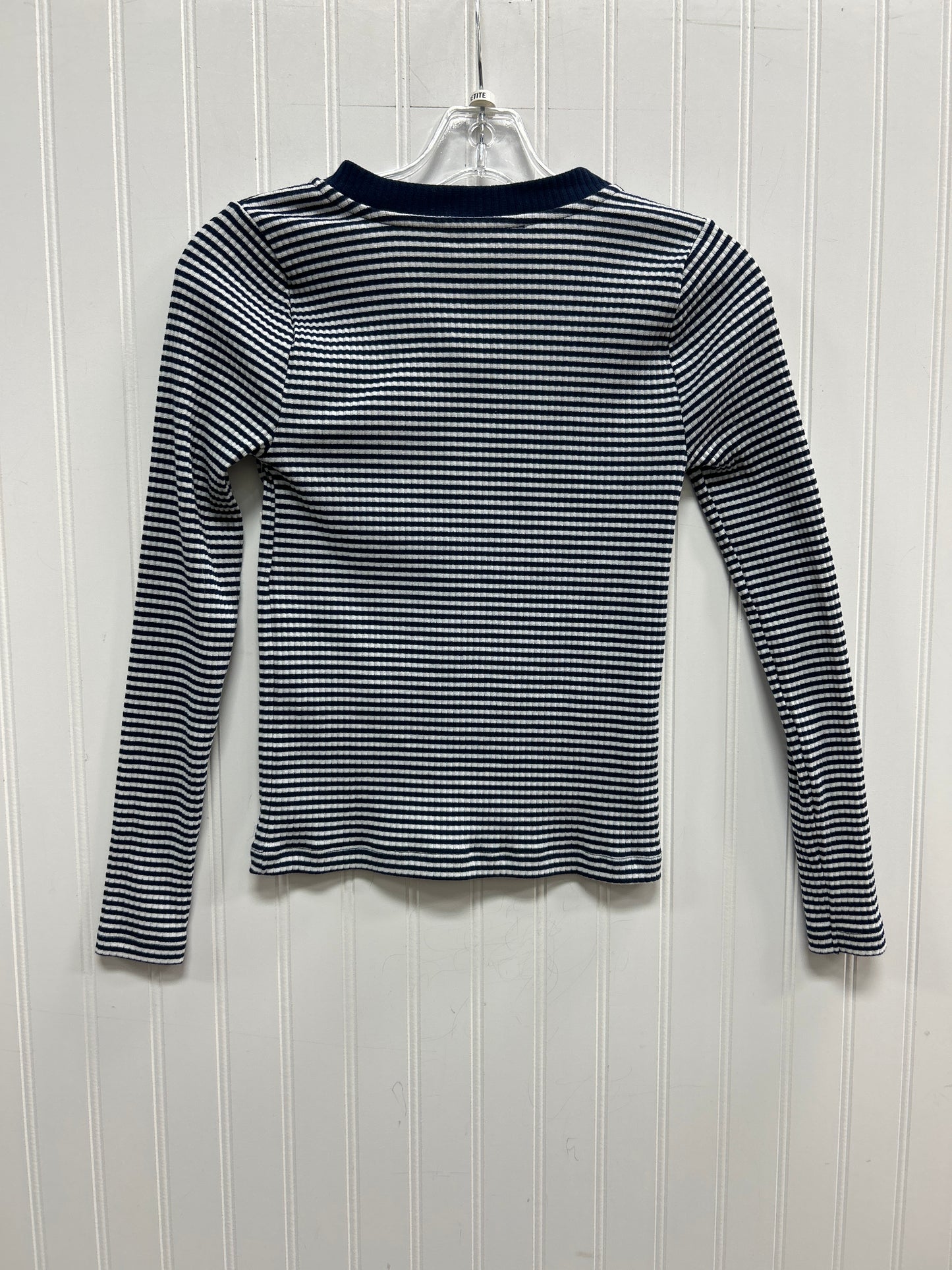 Cardigan By Loft In Blue & White, Size:Xsp