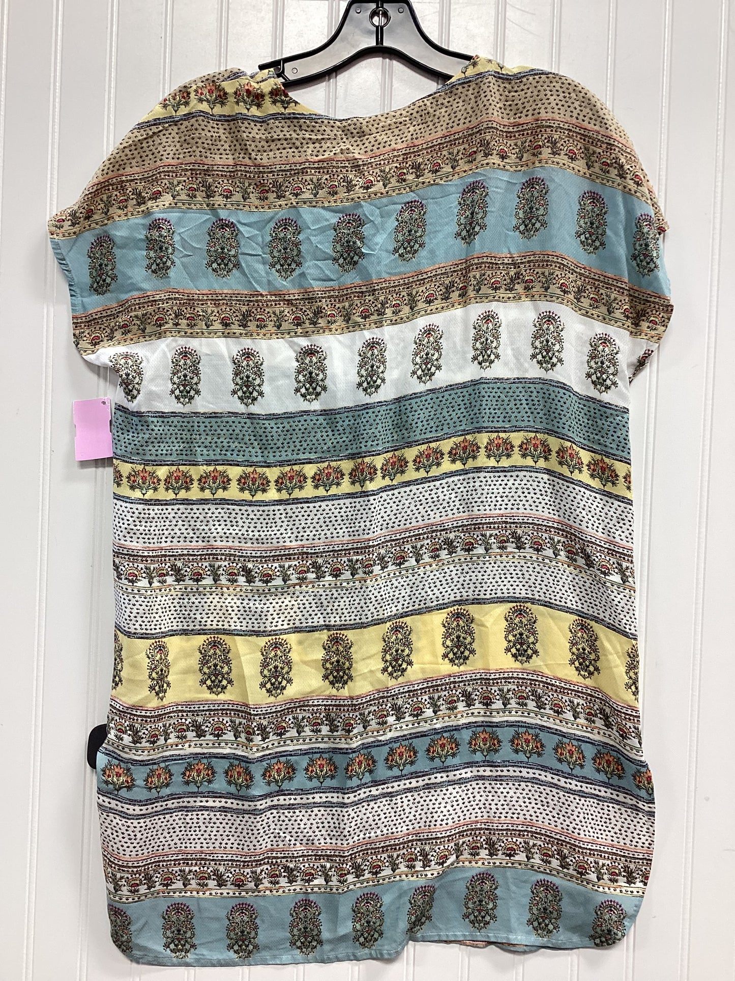 Tunic Ss By J. Jill In Blue & Yellow, Size:S