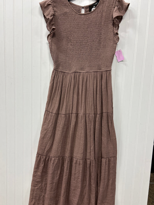 Dress Casual Maxi By Blu Pepper In Brown, Size:L