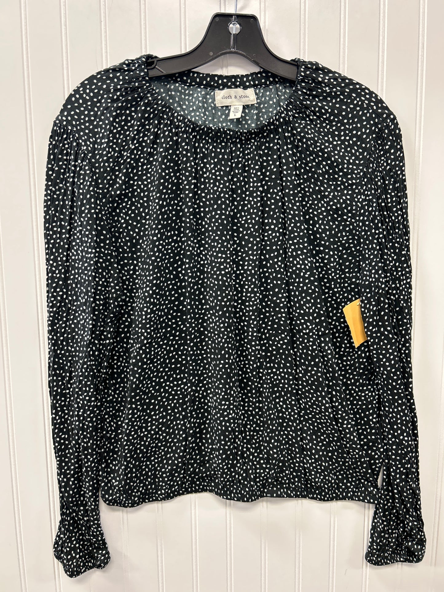 Top Ls By Cloth & Stone In Black, Size:L