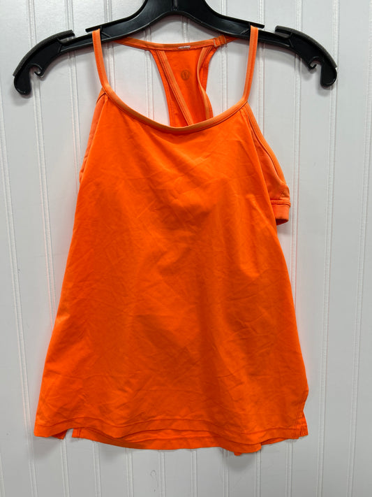 Athletic Tank Top By Lululemon In Orange, Size:Xs