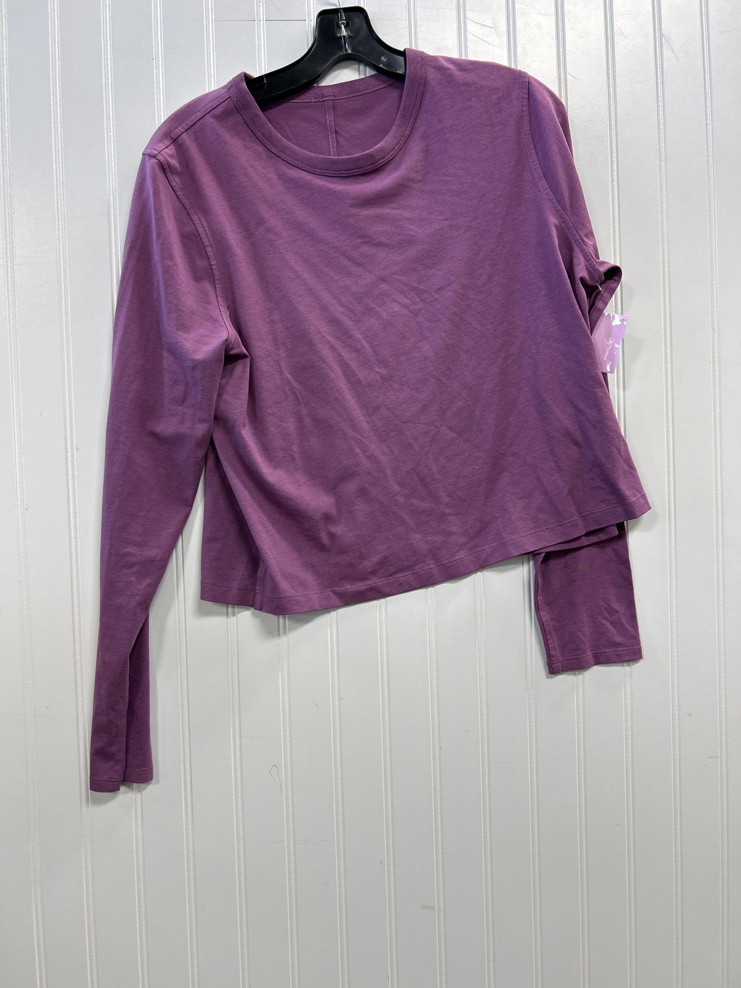 Athletic Top Ls Crewneck By Lululemon In Purple, Size:12