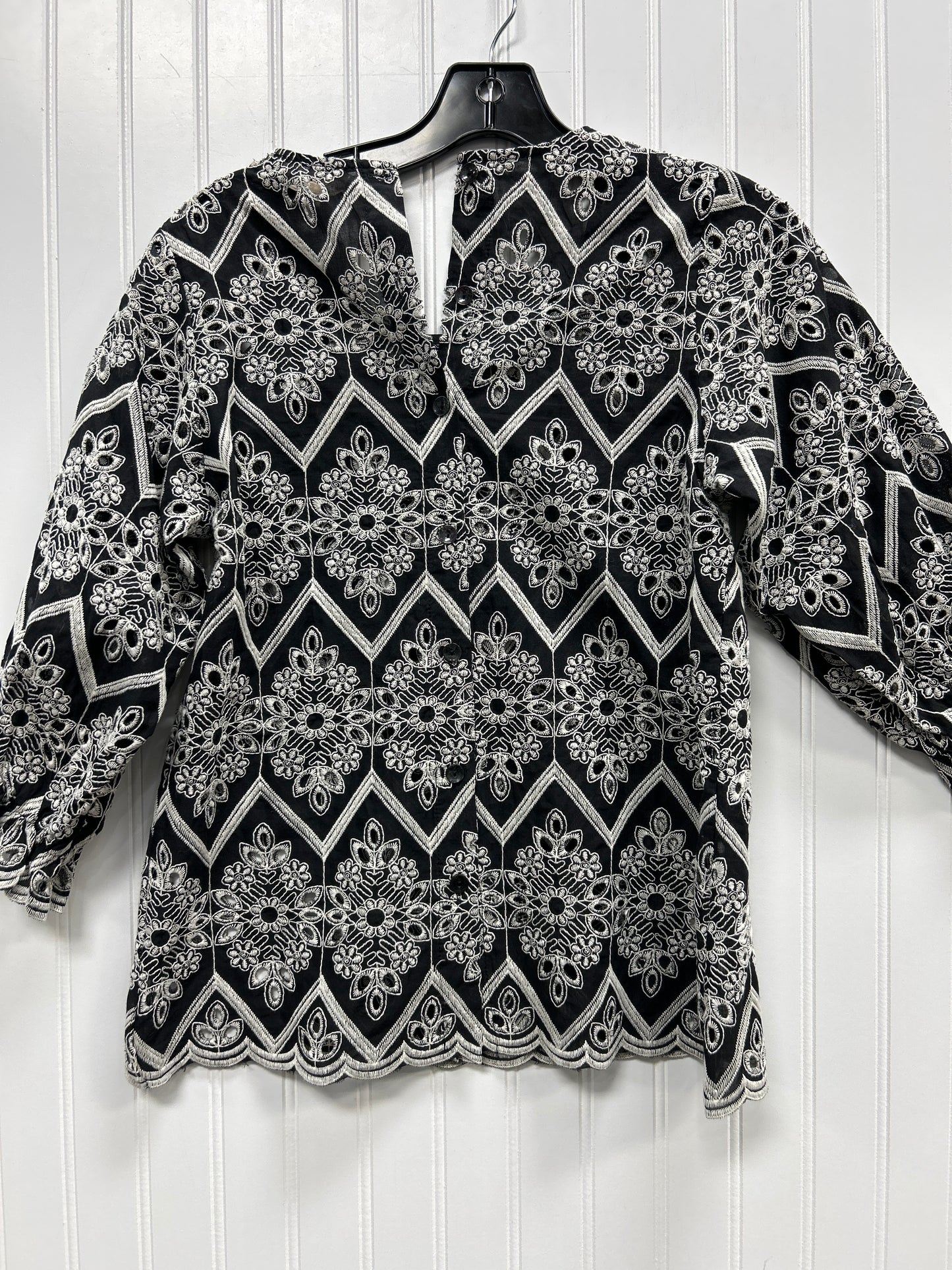 Top Ls By Solitaire In Black & White, Size:S
