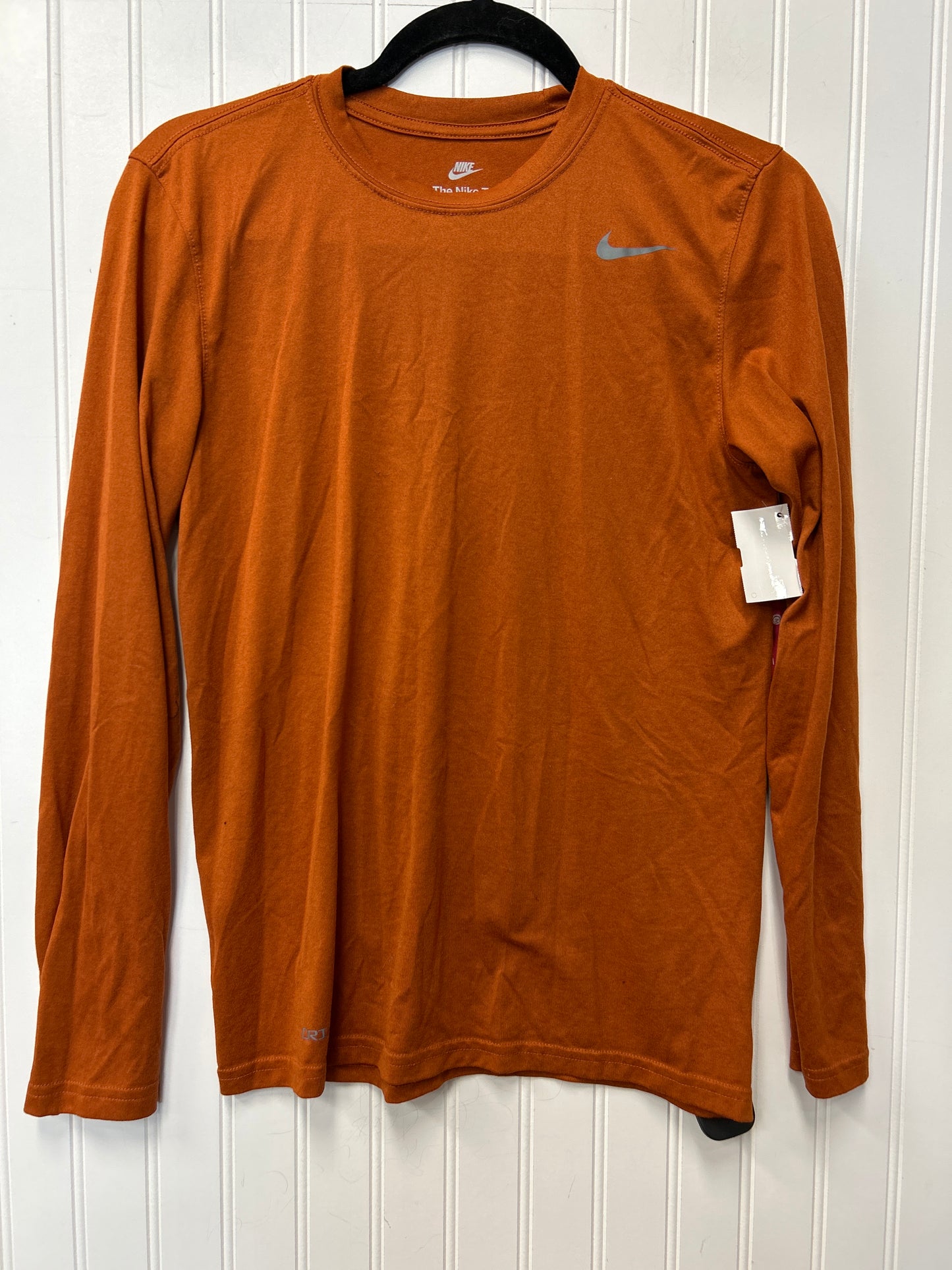 Athletic Top Ls Crewneck By Nike Apparel In Orange, Size:S