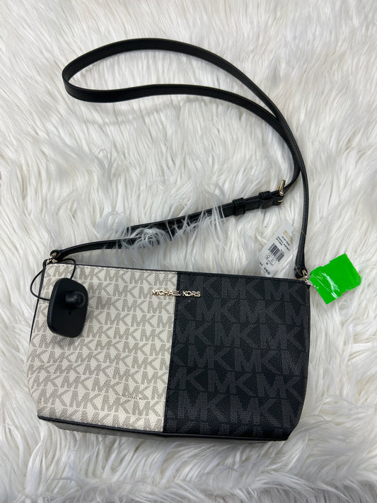 Crossbody Designer By Michael Kors In Black & White, Size:Small NWT