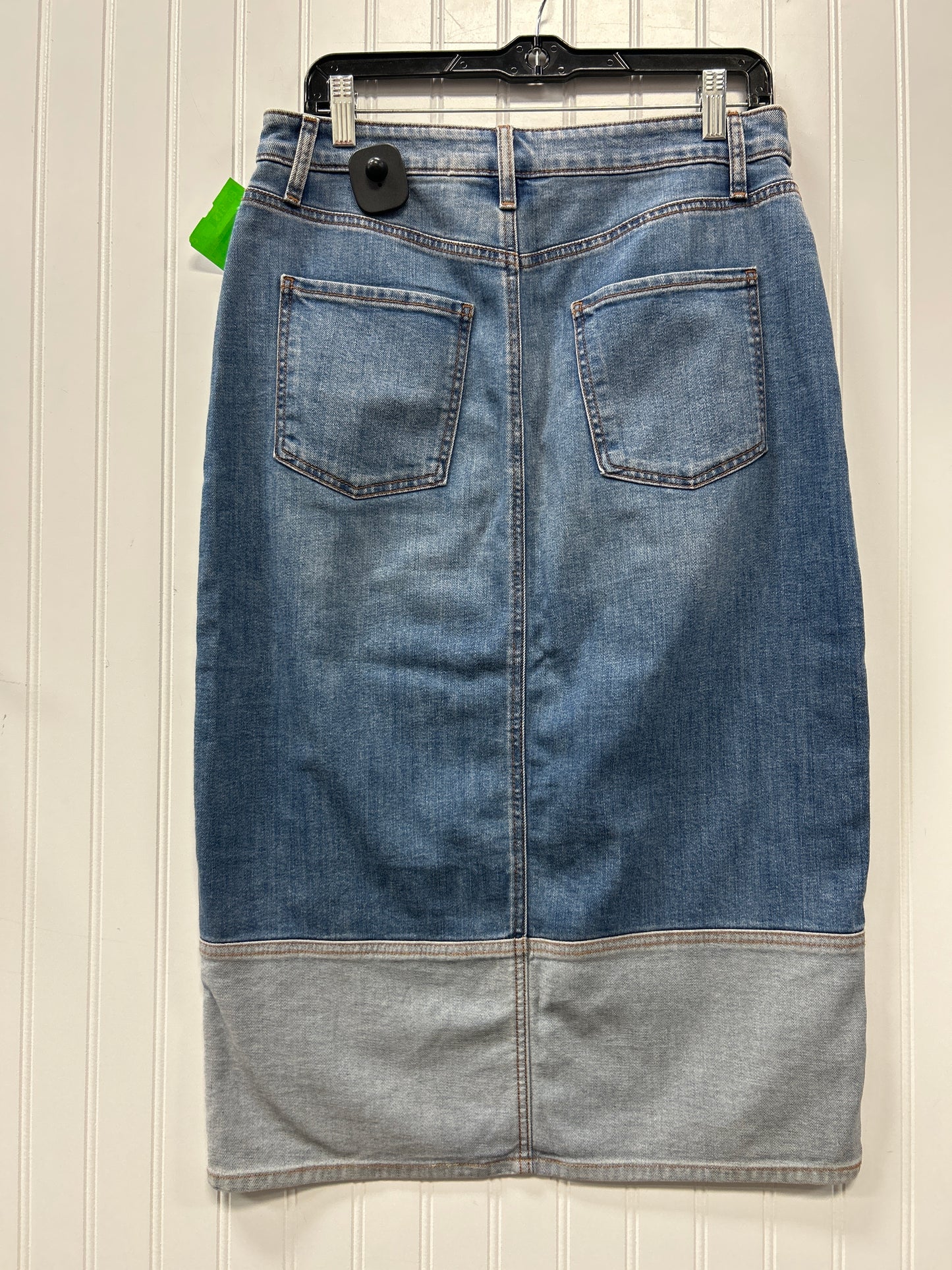 Skirt Midi By Chicos In Blue Denim, Size:S