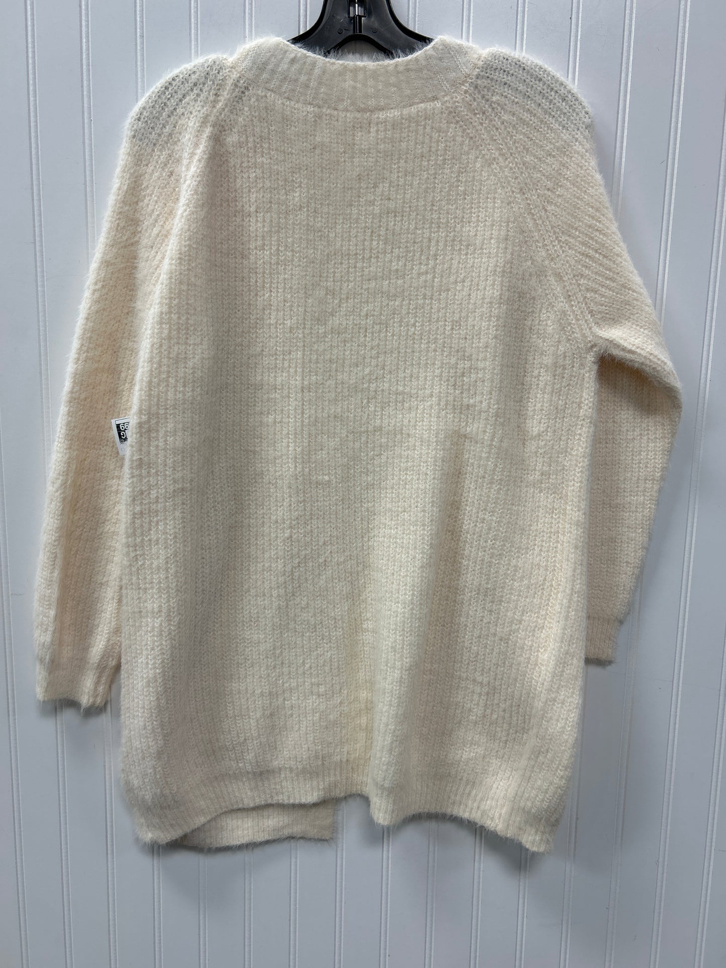 Sweater Cardigan By Dreamers In Cream, Size:Xs