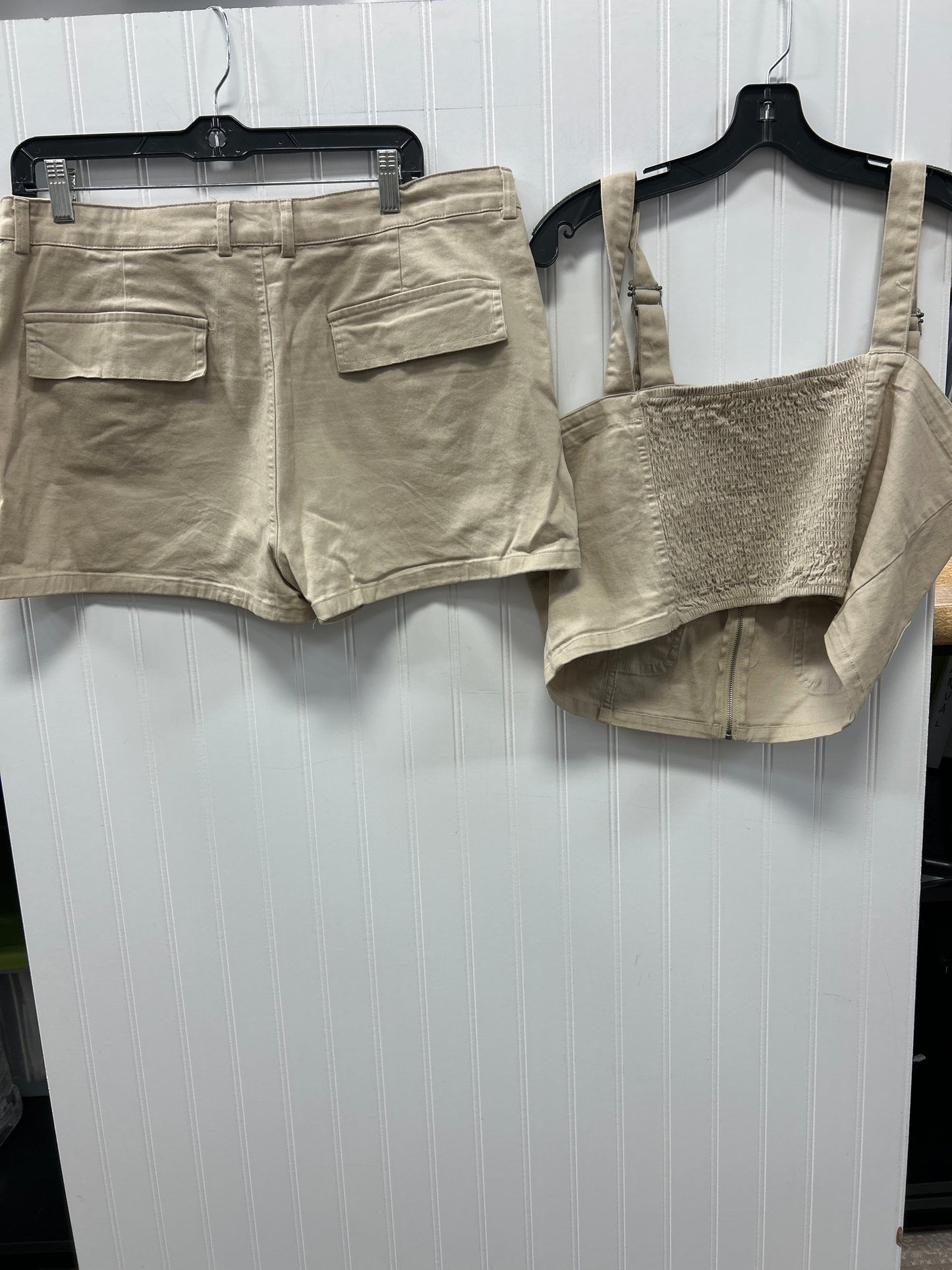Shorts Set By Cmc In Tan, Size:Xl