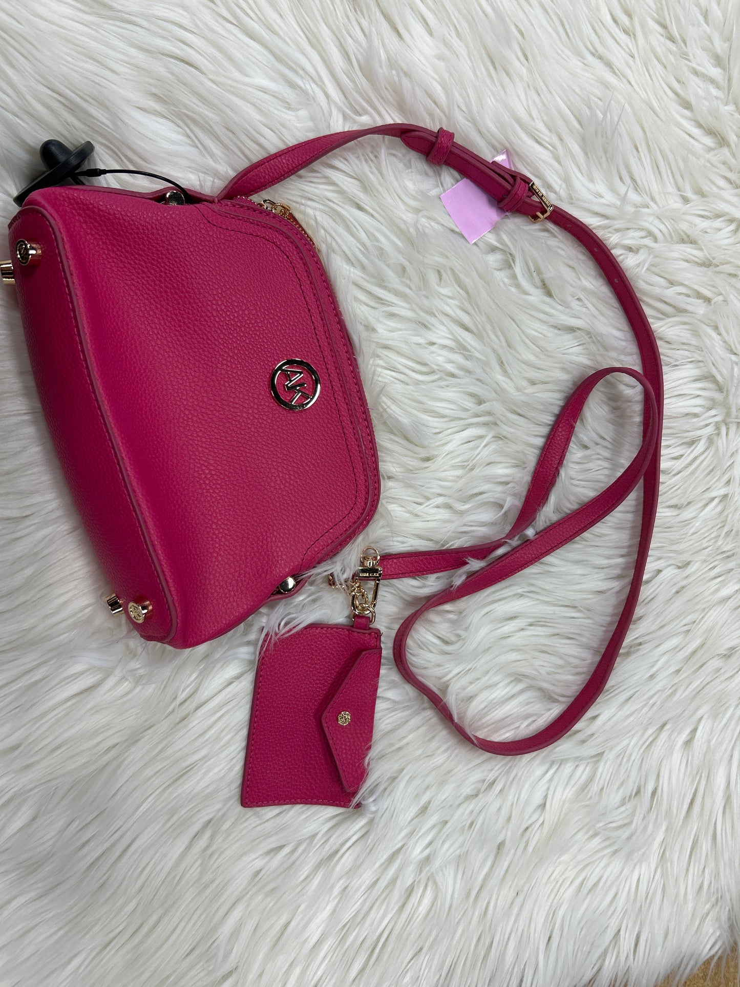 Crossbody By Anne Klein In Pink, Size:Small