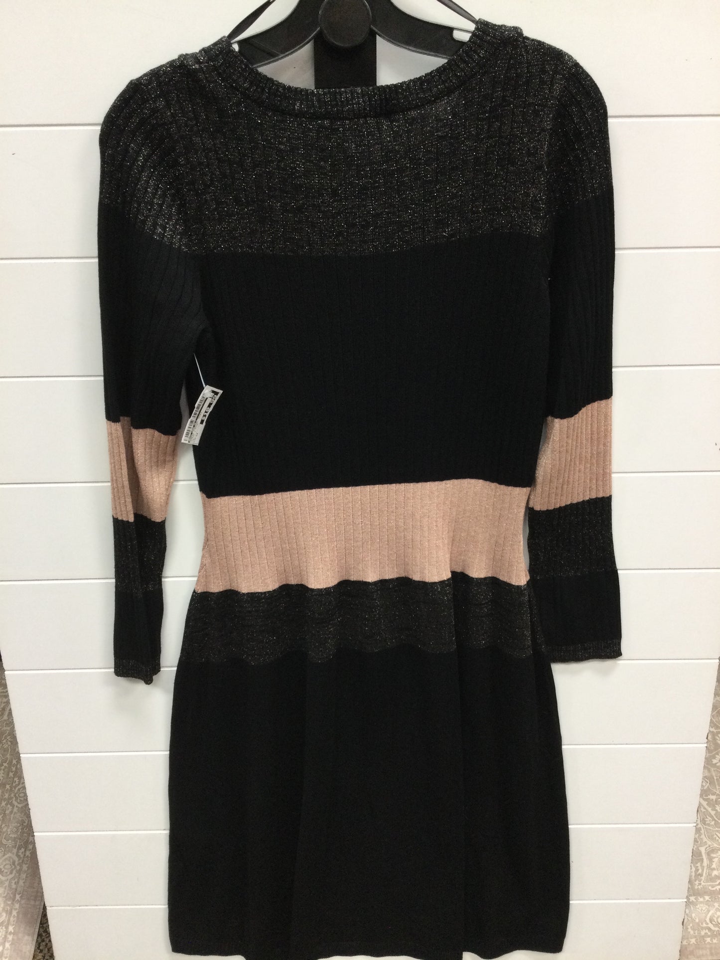 Dress Casual Midi By Roz And Ali In Black & Pink, Size:1X