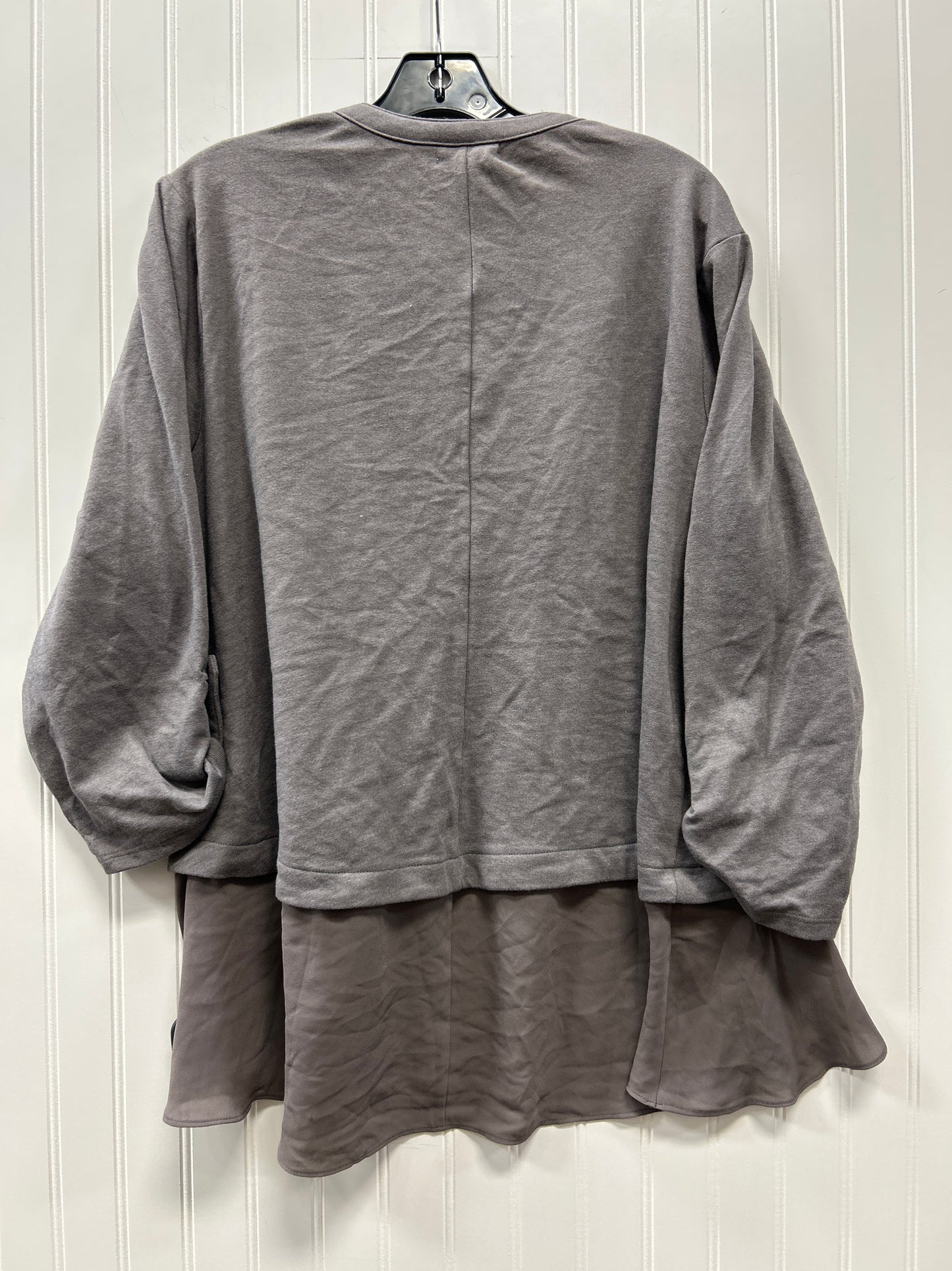 Blouse Ls By Maurices In Grey, Size:M NWT