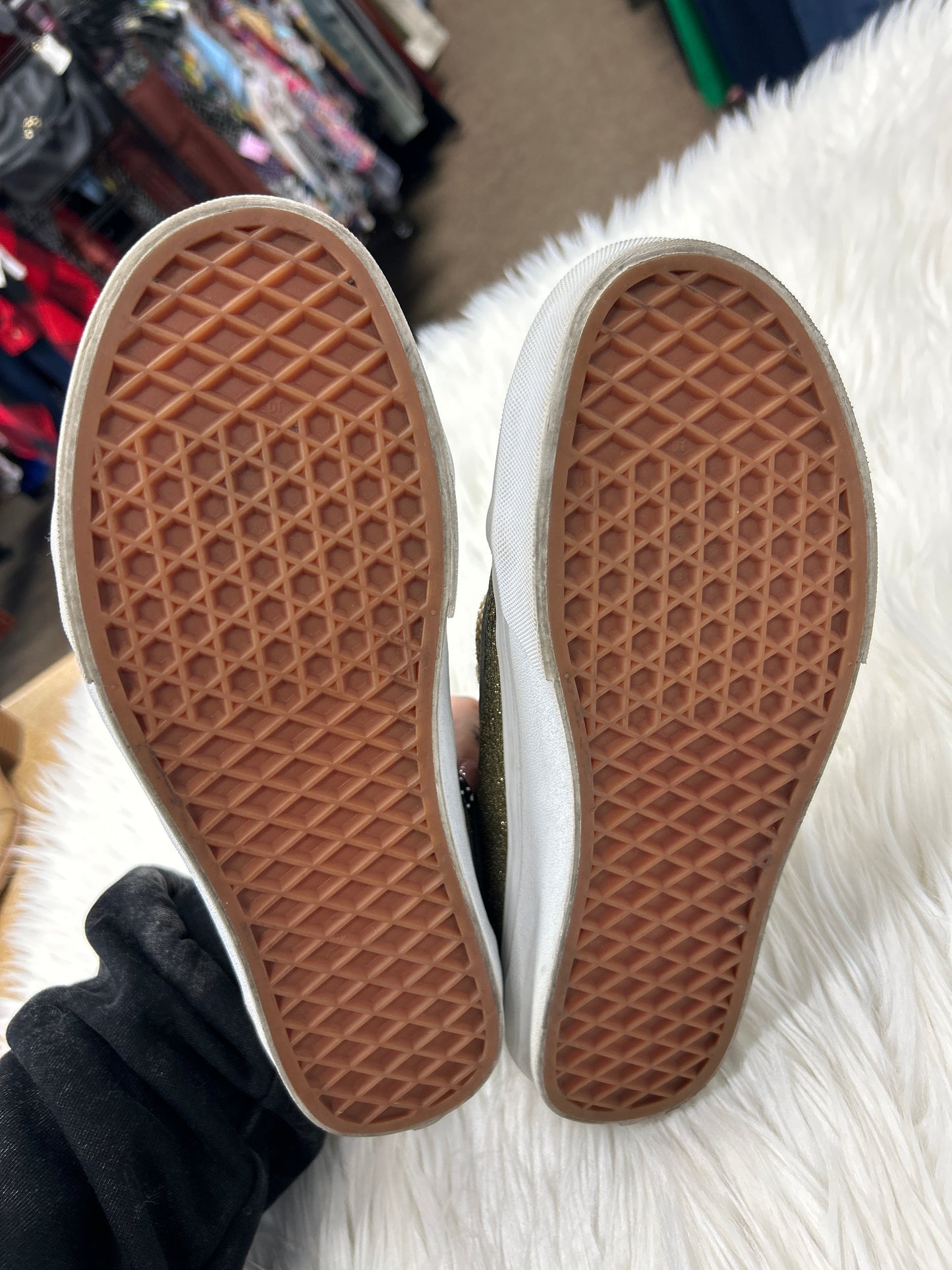Shoes Sneakers By Vans In Gold, Size:8