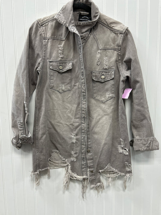 Jacket Denim By American Bazi In Taupe, Size:M