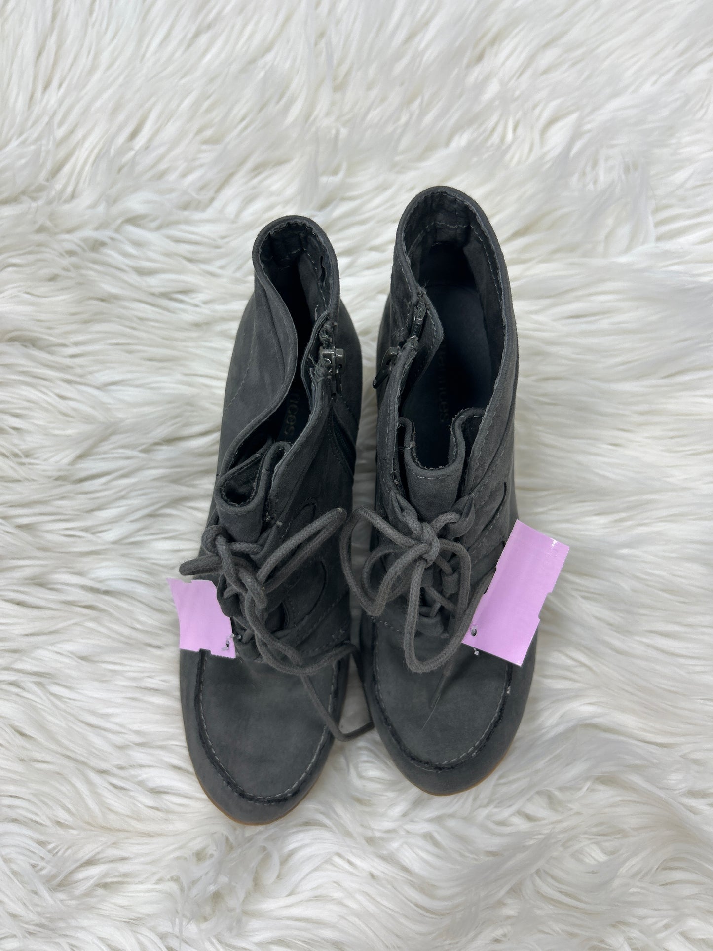 Boots Ankle Heels By Maurices In Grey, Size:8