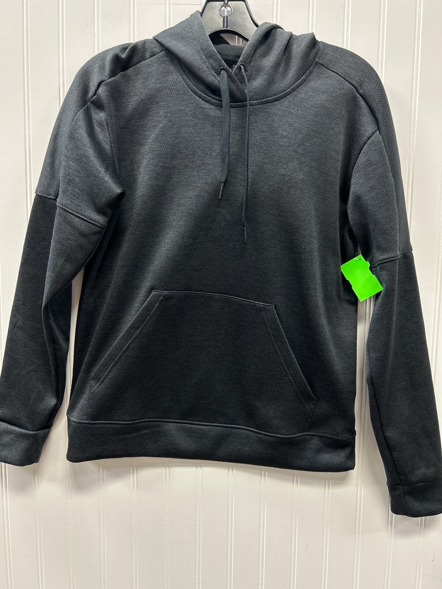 Athletic Sweatshirt Hoodie By Adidas In Grey, Size:S